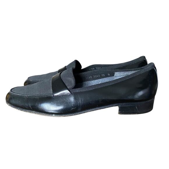 Salvatore Ferragamo Antoane Tuxedo Black Patent Leather Loafer Shoes size 10 main image 7